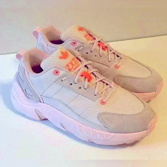 Adidas ZX 22 Boost Pink orange Women's 8 sneakers chunky Trainers running shoes - Picture 1 of 14